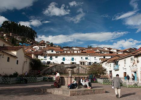 Plaza San Blas, the main square of the San Blas District, considered Cusco's artisans' quarter.