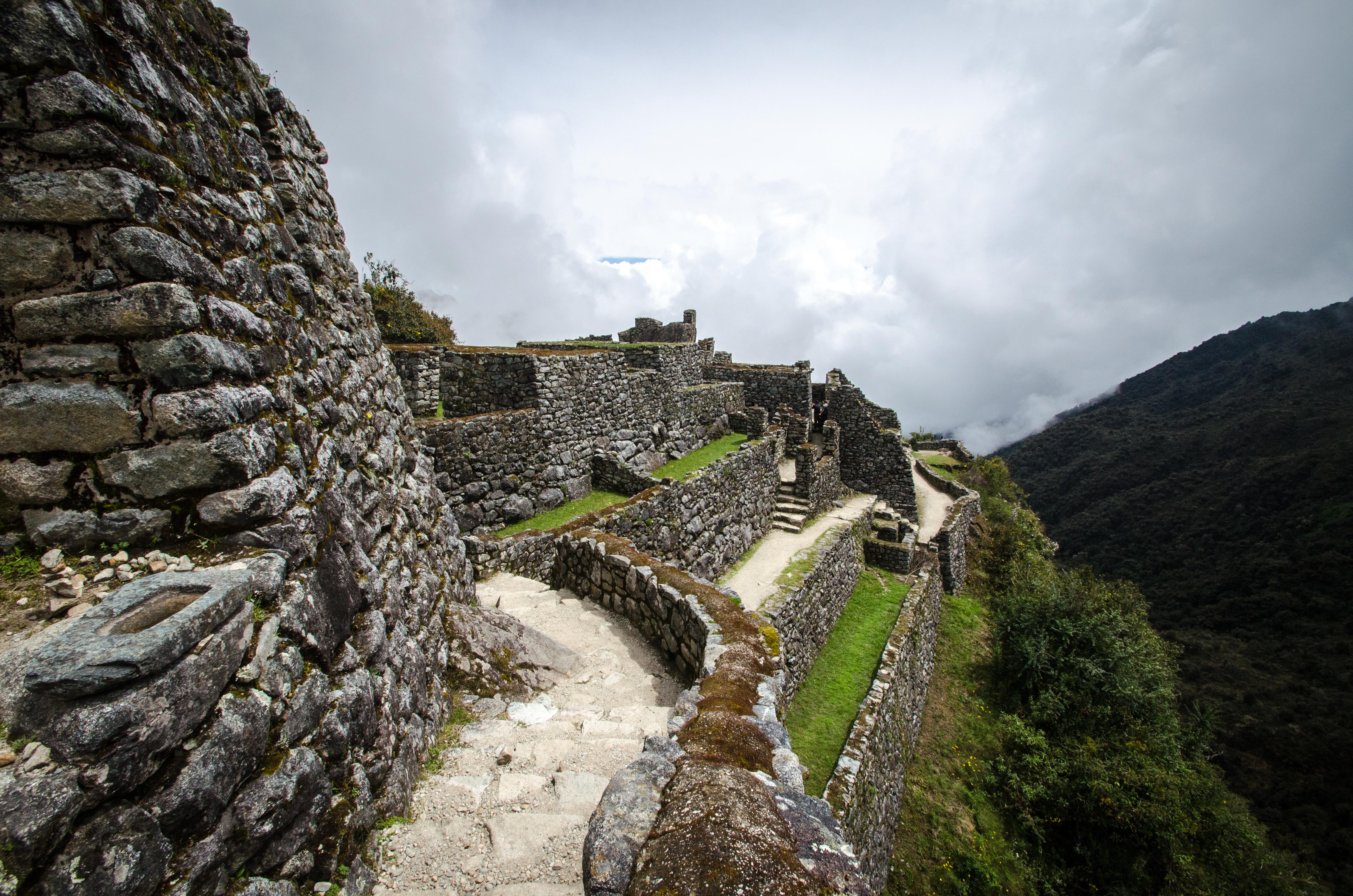 stone ruins on the Inca Trail